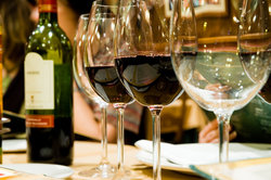 Glasses Of Wine In Restaruant