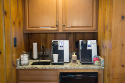 Kitchenette in the Parlor for the Beach Views Vacation Rental at Sandaway Suites & Beach. Enjoy mini-fridge, coffee maker, sink, and microwave.