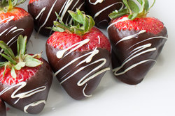 Wedding Strawberries Chocolate Close
