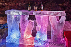 Ice Bar Winter Twilight