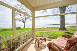 Waterfront View of Porch for Water View Chandelier Suite