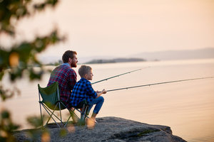Father son fishing