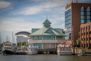 Downtown Hampton Harbor Waterfront Miss Hampton Ii And Ocean Eagle