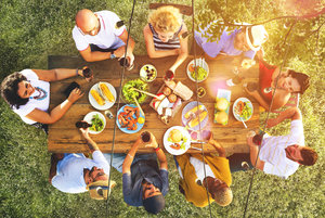 People Eating at Table