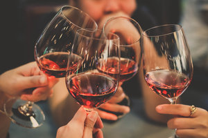 Wine Glasses Clinking