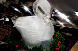 Ice Carving of Swan