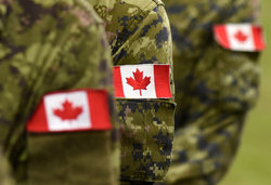 Canadian Flag On Military Uniform