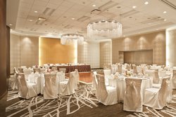 Event Venue with Banquet Tables and Dance Floor